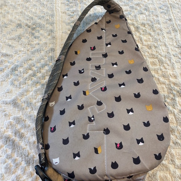KAVU Tan Cat Pattern Sling Bag - Picture 3 of 3
